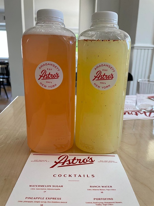 Astro’s Pizza in Amagansett Now Serving Large Cocktails For Takeout