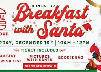 Breakfast with Santa at Local Burger Co. in Bay Shore