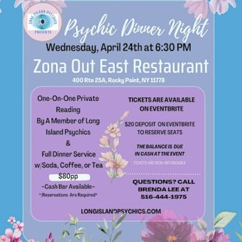 Psychic Dinner Night At Zona Out East Restaurant